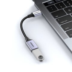 USB į USB-C OTG kabelio adapteris, 15 cm, juodas kaina ir informacija | Adapteriai, USB šakotuvai | pigu.lt
