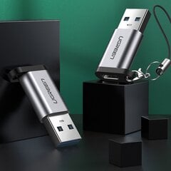 Adapterio kištukas iš USB-C į USB 5Gb/ s, pilkas kaina ir informacija | Adapteriai, USB šakotuvai | pigu.lt