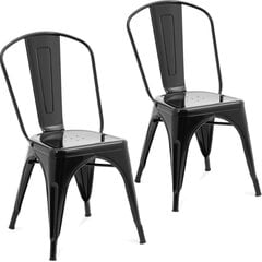 2- dalių baro kėdžių komplektas, juodas kaina ir informacija | Virtuvės ir valgomojo kėdės | pigu.lt
