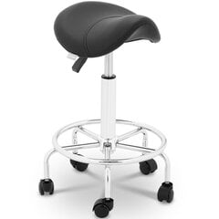 Kosmetinė kėdė Saddle Frankfurt, juoda kaina ir informacija | Baldai grožio salonams | pigu.lt