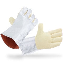 Apsauginės suvirinimo pirštinės iš aramido pluošto, 35 cm цена и информация | Рабочие перчатки | pigu.lt