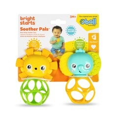 čiulptukas-žaislas liūtas ir dramblys Oball Pals Easy-Grasp, 2 vnt. цена и информация | Игрушки для малышей | pigu.lt