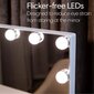 Veidrodis su 12 LED lempučių G.LUX LED MAKE UP MIRROR-2-WH цена и информация | Kosmetinės, veidrodėliai | pigu.lt