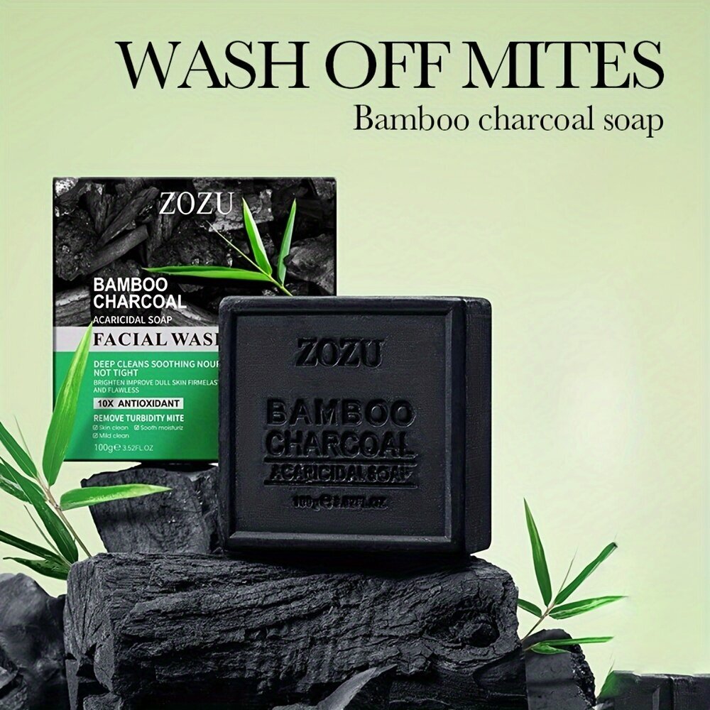 Anglies muilas Zozu Bamboo Charcoal Acaricidal Soap, 100 g kaina ir informacija | Muilai | pigu.lt