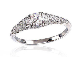 Auksinis žiedas su deimantais moterims Diamond Sky „Heavenly Gift“ iš 585 baltojo aukso DS01G694 kaina ir informacija | Žiedai | pigu.lt