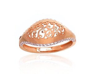 Auksinis žiedas Diamond Sky "Versailles V" iš raudono, 585 prabos aukso DS01G699 kaina ir informacija | Žiedai | pigu.lt