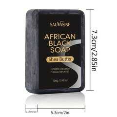 Африканское черное мыло с маслом ши Sauvasine, 100  г цена и информация | Мыло | pigu.lt