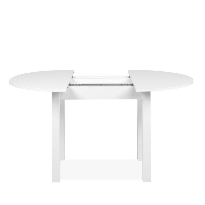 Stalas su praplėtimo mechanizmu Aatrium Coburg 100-140 cm, baltas kaina ir informacija | Virtuvės ir valgomojo stalai, staliukai | pigu.lt