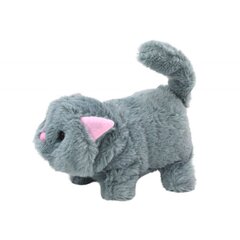 Interaktyvus pliušinis katinas Lean Toys, pilkas цена и информация | Мягкие игрушки | pigu.lt