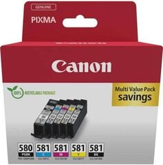 Canon ink PGI-580/CLI-581 Multipack, color/black цена и информация | Принтеры | pigu.lt