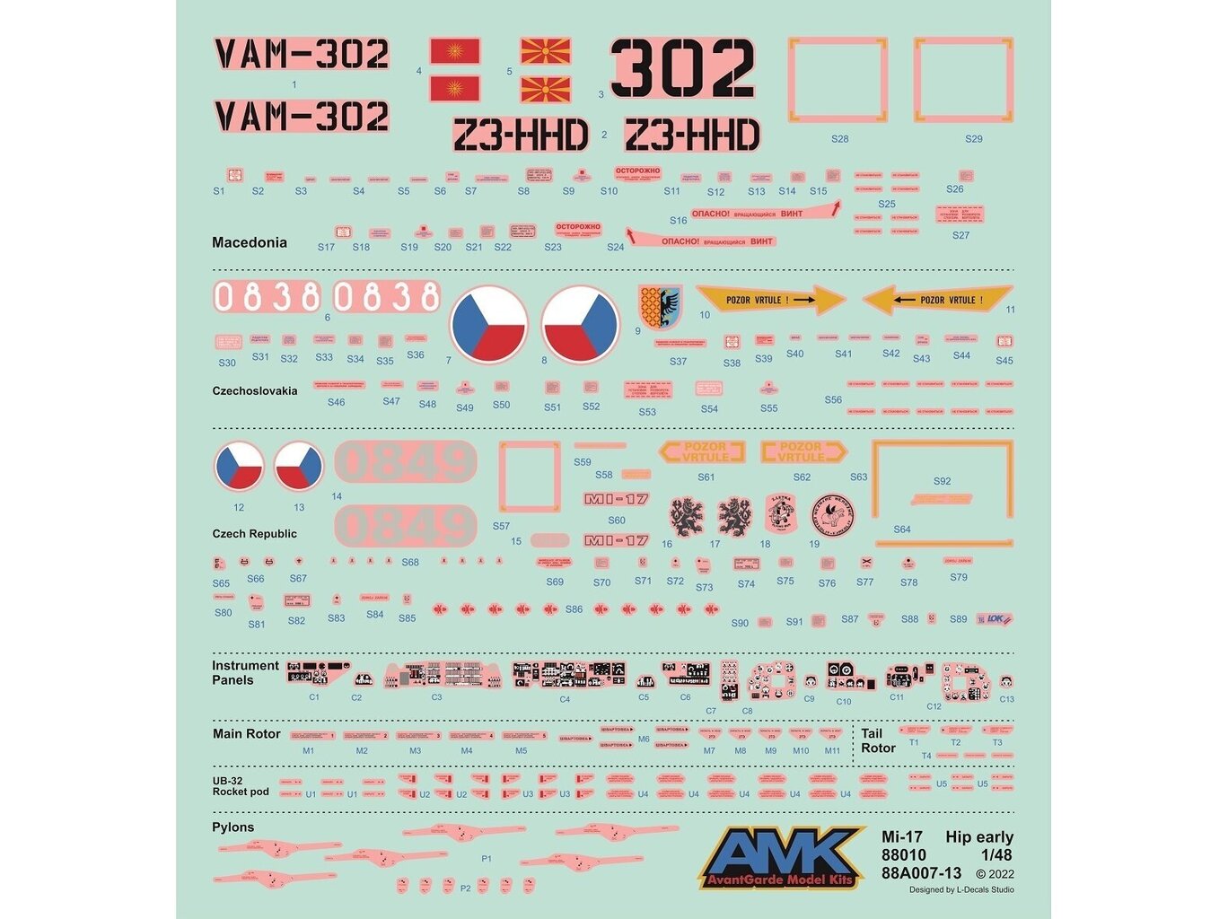 Surenkamas modelis AMK Mi-17 Hip Early, 1/48 kaina ir informacija | Konstruktoriai ir kaladėlės | pigu.lt