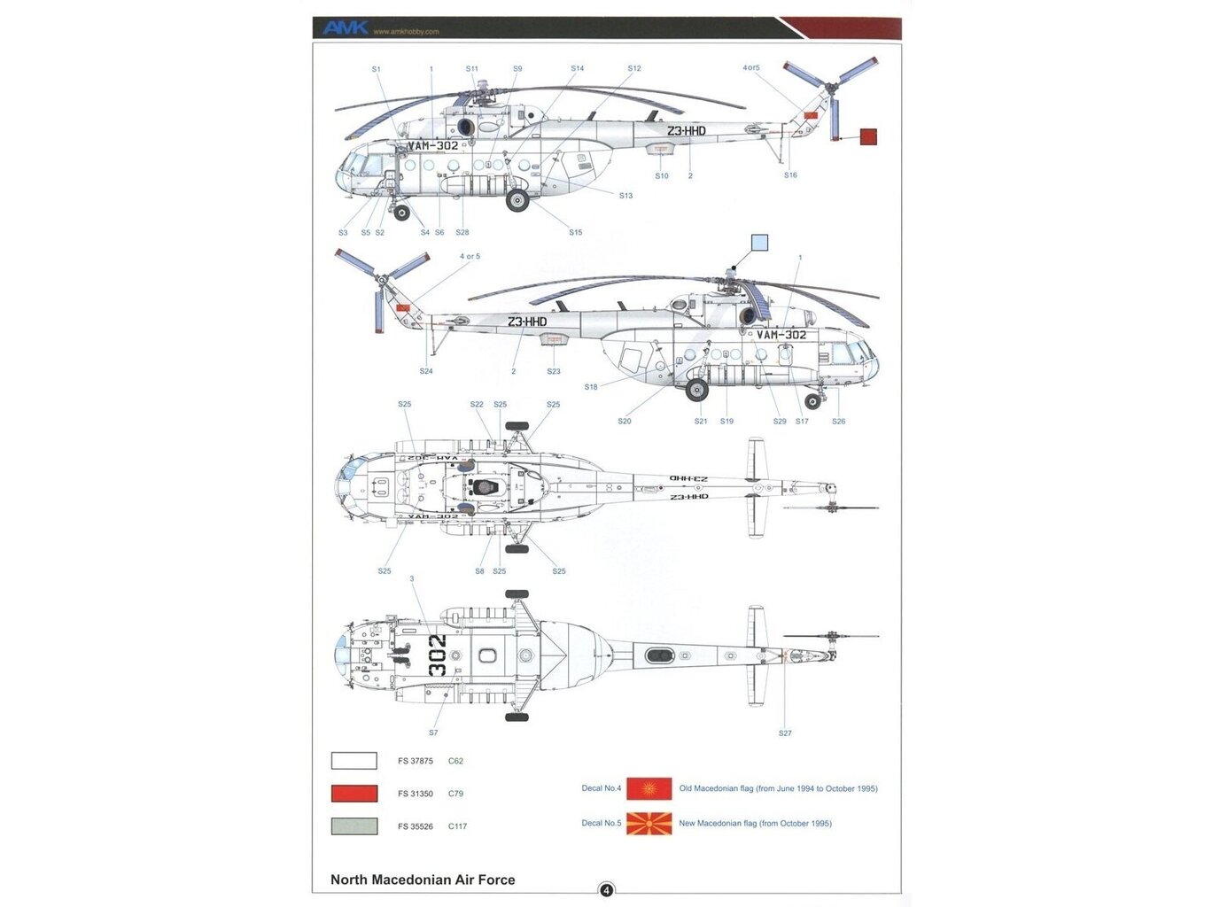 Surenkamas modelis AMK Mi-17 Hip Early, 1/48 kaina ir informacija | Konstruktoriai ir kaladėlės | pigu.lt