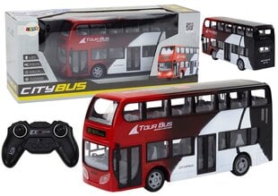 Nuotoliniu būdu valdomas dviaukštis autobusas Lean Toys kaina ir informacija | Žaislai berniukams | pigu.lt