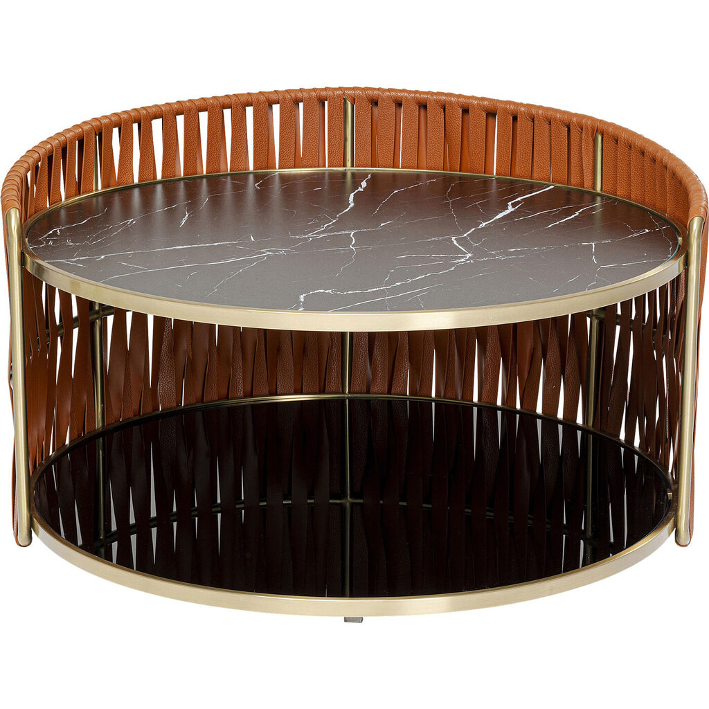 Kavos staliukas Kare Design Copper, rudas kaina ir informacija | Kavos staliukai | pigu.lt