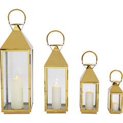 Фонарь для свечи Giardino, золотистый, 4 шт. цена и информация | Подсвечники, свечи | pigu.lt