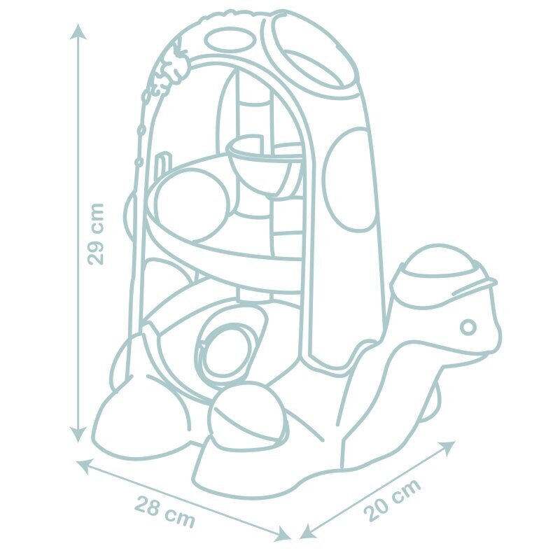 Traukiamas daugiafunkcinis žaislas Smoby Little Vėžliukas su kamuoliuku ir čiuožykla kaina ir informacija | Žaislai kūdikiams | pigu.lt