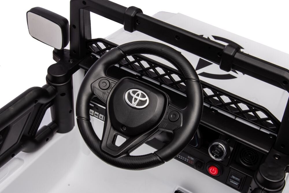 Vienvietis vaikiškas elektromobilis Toyota FJ Cruiser, baltas kaina ir informacija | Elektromobiliai vaikams | pigu.lt