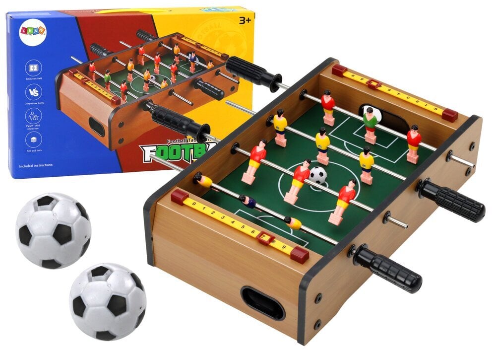 Mini stalo futbolas Lean Toys, 36 cm x 21,5 cm x 9 cm kaina ir informacija | Stalo futbolas | pigu.lt