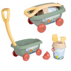 Vežimėlio ir smėlio žaislų su kibirėliu rinkinys Smoby цена и информация | Игрушки для песка, воды, пляжа | pigu.lt