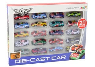 Lenktyniniai sportiniai automobiliai Lean Toys, 20 vnt kaina ir informacija | Žaislai berniukams | pigu.lt