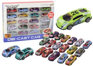Lenktyniniai sportiniai automobiliai Lean Toys, 20 vnt kaina ir informacija | Žaislai berniukams | pigu.lt