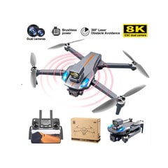 Dronas K911 MAX GPS 8K filmavimo kamera, profesionalus dvigubas HD fotoaparatas, juodas kaina ir informacija | Dronai | pigu.lt