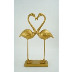 Deco Figurine Flamingo Love Gold 39cm цена и информация | Детали интерьера | pigu.lt