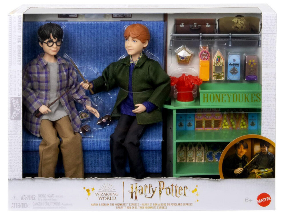 Lėlių rinkinys Mattel Harry Potter Ronas ir Haris Hogvartso eksprese kaina ir informacija | Žaislai mergaitėms | pigu.lt
