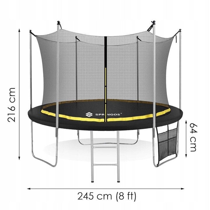 Batutas Springos, 245 cm kaina ir informacija | Batutai | pigu.lt