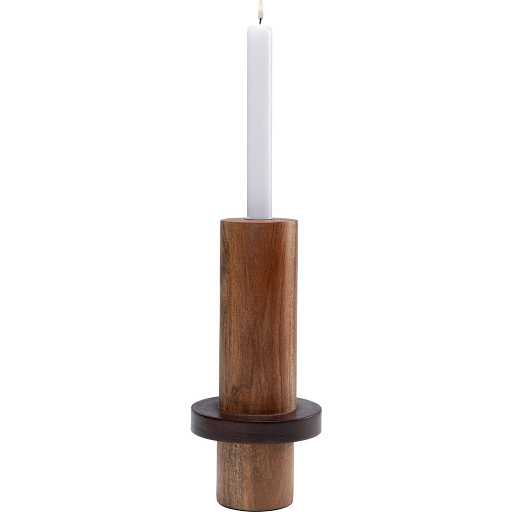 Žvakių laikiklis medinis cilindras 25cm kaina ir informacija | Žvakės, Žvakidės | pigu.lt