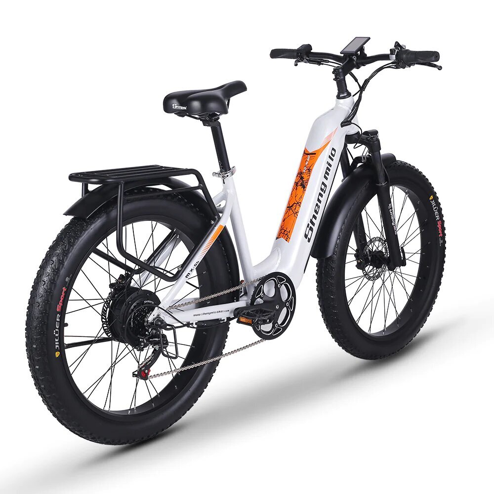 Elektrinis dviratis Shengmilo MX06 26", baltas цена и информация | Elektriniai dviračiai | pigu.lt