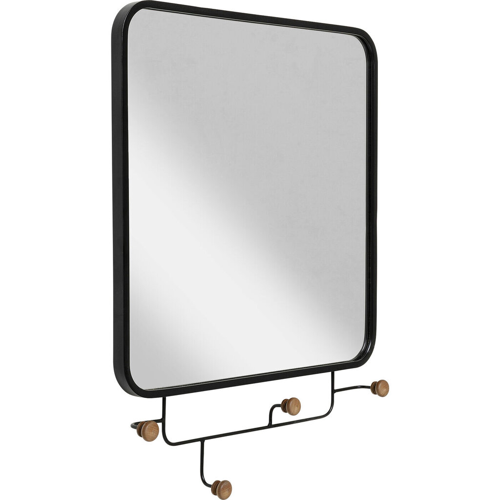 Kabykla Kare Design Gina Mirror, juoda kaina ir informacija | Drabužių kabyklos | pigu.lt