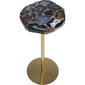 Šoninis staliukas Kare Design Agate, mėlynas/auksinis kaina ir informacija | Kavos staliukai | pigu.lt