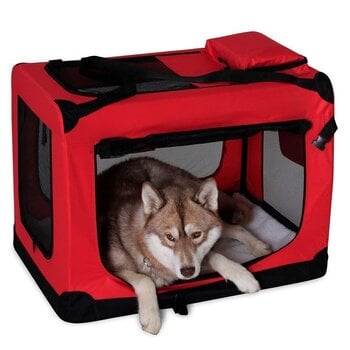 Prekė su pažeista pakuote.Naminių gyvūnų transportavimo krepšys, XL, 82 x 58 x 58 cm, raudonas kaina ir informacija | Gyvūnų prekės su pažeista pakuote | pigu.lt