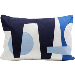 Dekoratyvinė pagalvėlė Kare design 60x40 cm, mėlyna/balta kaina ir informacija | Pagalvės, užvalkalai, apsaugos | pigu.lt