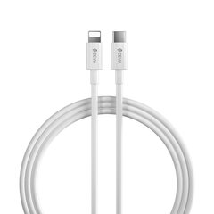 Devia cable Smart PD USB-C - USB-C 1,5 m 5A white цена и информация | Кабели для телефонов | pigu.lt