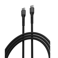 Devia cable Gracious USB-C - USB-C 1,5 m 3A black цена и информация | Кабели для телефонов | pigu.lt