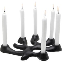 Žvakių laikiklis Corallo juodas 4cm kaina ir informacija | Žvakės, Žvakidės | pigu.lt
