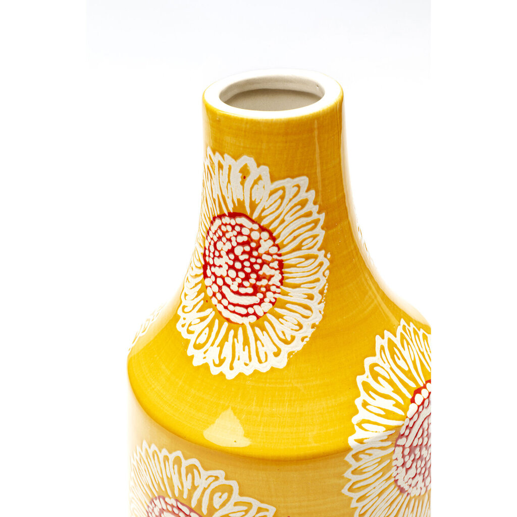 Vaza Big Bloom Yellow 38cm kaina ir informacija | Vazos | pigu.lt
