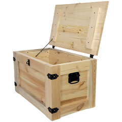 Деревянный ящик на колесах 80 см, покрасьте его в любой цвет цена и информация | Тумба с ящиками Versa | pigu.lt