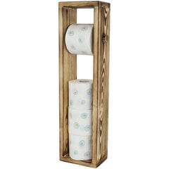 Деревянная вешалка для туалетной бумаги в деревенском стиле ручной работы цена и информация | Набор акскссуаров для ванной | pigu.lt