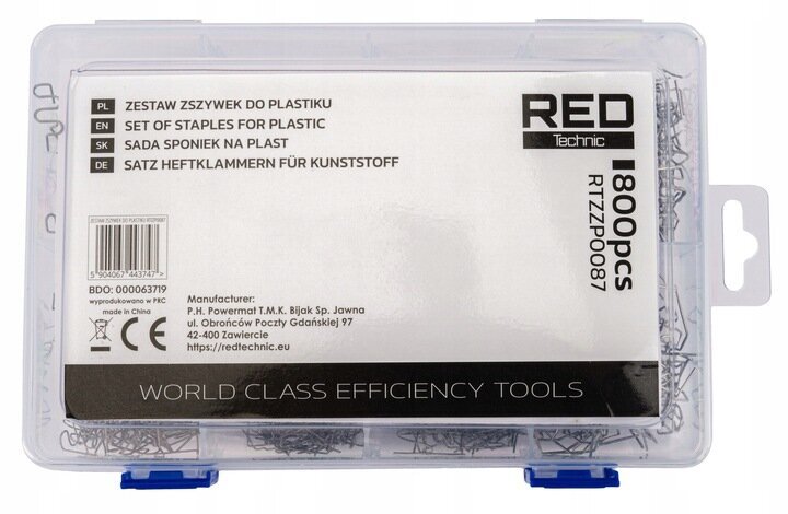 Antgaliai plastikiniam suvirinimo aparatui Red Technic RTZZP0087, 8 rūšys 800 vnt. kaina ir informacija | Suvirinimo aparatai, lituokliai | pigu.lt