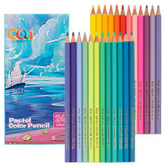 Spalvoti pieštukai vaikams, 24 spalvos kaina ir informacija | Piešimo, tapybos, lipdymo reikmenys | pigu.lt