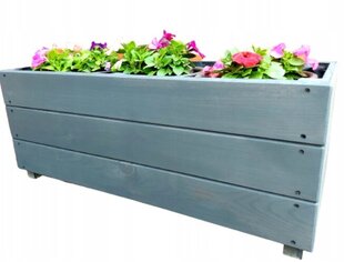 Цветочный горшок Korgól 100 см х 40 х 40 см, деревянный, синий цена и информация | Вазоны | pigu.lt