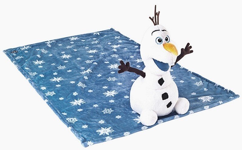 Disney Frozen Olaf pledas su žaislu, 29 cm kaina ir informacija | Lovatiesės ir pledai | pigu.lt