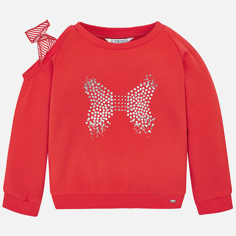 Mayoral džemperis mergaitei, raudonas цена и информация | Megztiniai, bluzonai, švarkai mergaitėms | pigu.lt