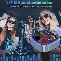 LENCENT Bluetooth FM Transmitter V5.3 цена и информация | FM-модуляторы | pigu.lt