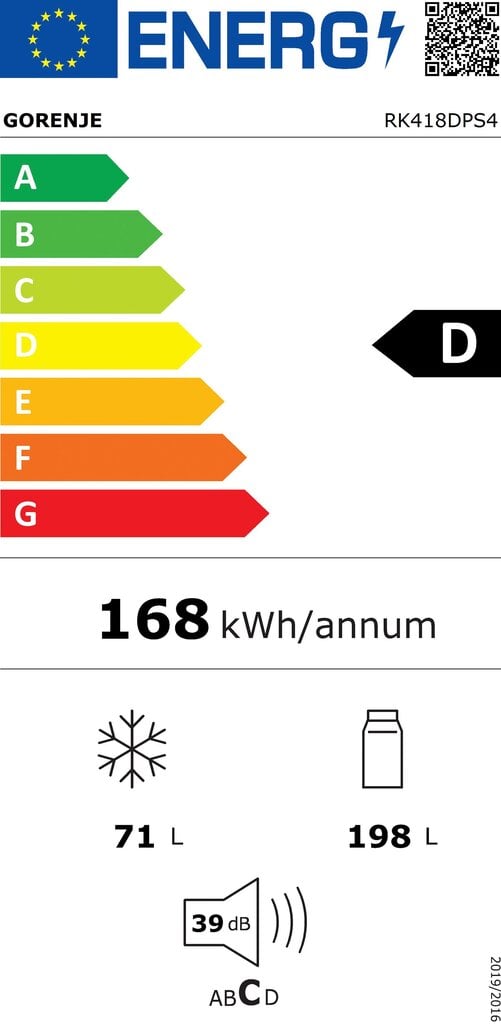 Gorenje RK418DPS4 kaina ir informacija | Šaldytuvai | pigu.lt