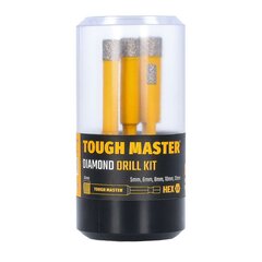 Deimantinių grąžtų plytelėms ir marmurui rinkinys Tough Master® TM-DDK5 цена и информация | Механические инструменты | pigu.lt