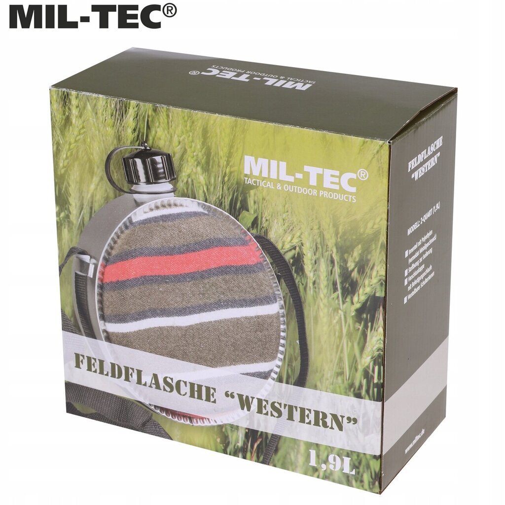 Turistinė gertuvė Mil-Tec Western, 1900 ml kaina ir informacija | Gertuvės | pigu.lt